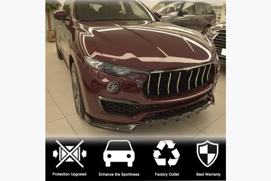 Maserati Levante 2016- гг. Карбоновые накладки на передний бампер (для Base/S) Фото 3