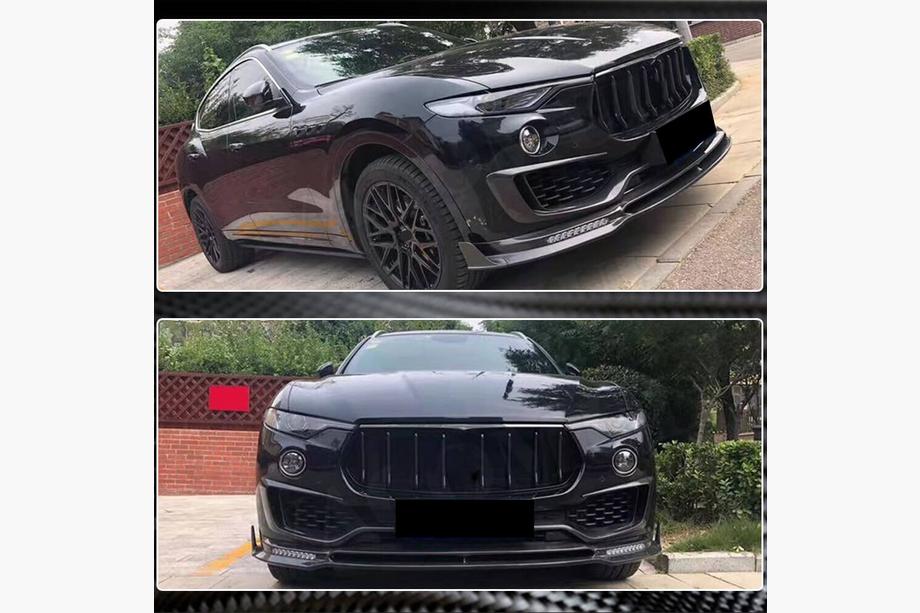 Maserati Levante 2016- гг. Накладка на передний бампер Lip V2 (для Base/S, Карбон) Фото 4