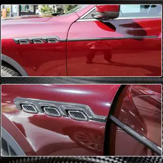 Боковые накладки на пороги (Карбон) Maserati Levante 2016- гг. фото 4