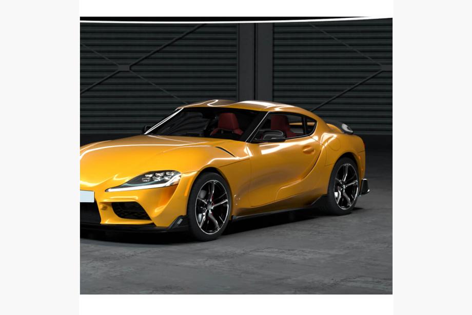 Toyota Supra 2019- гг. Боковые пороги (Карбон) Фото 4