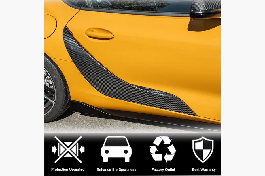 Toyota Supra 2019- гг. Накладки на двери (Карбон) Фото 4