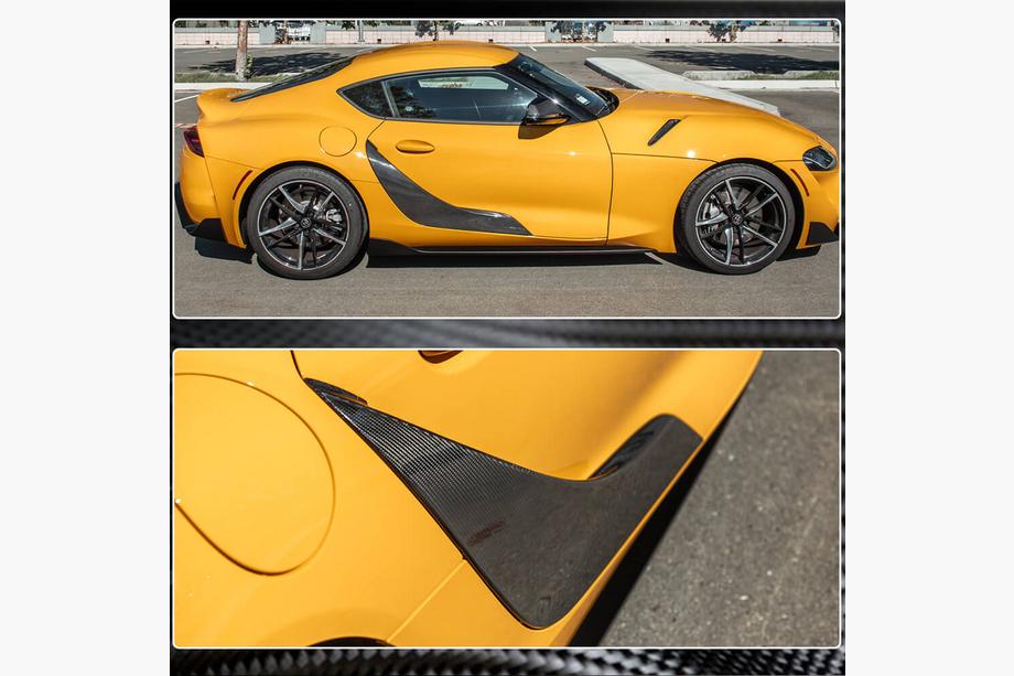 Toyota Supra 2019- гг. Накладки на двери (Карбон) Фото 5
