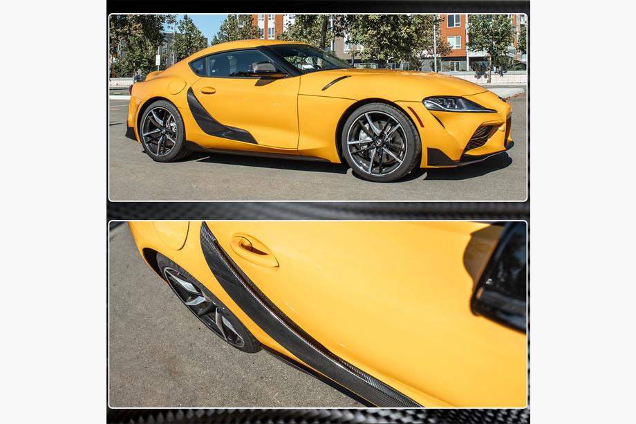 Toyota Supra 2019- гг. Накладки на двери (Карбон) Фото 6