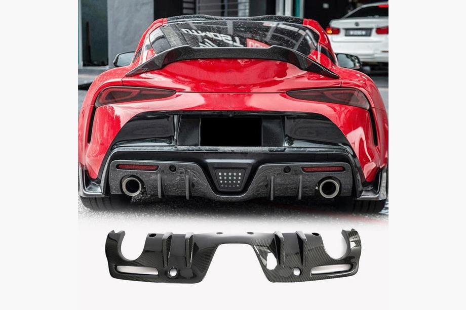 Toyota Supra 2019- гг. Диффузор заднего бампера V1 (Карбон) Фото 2