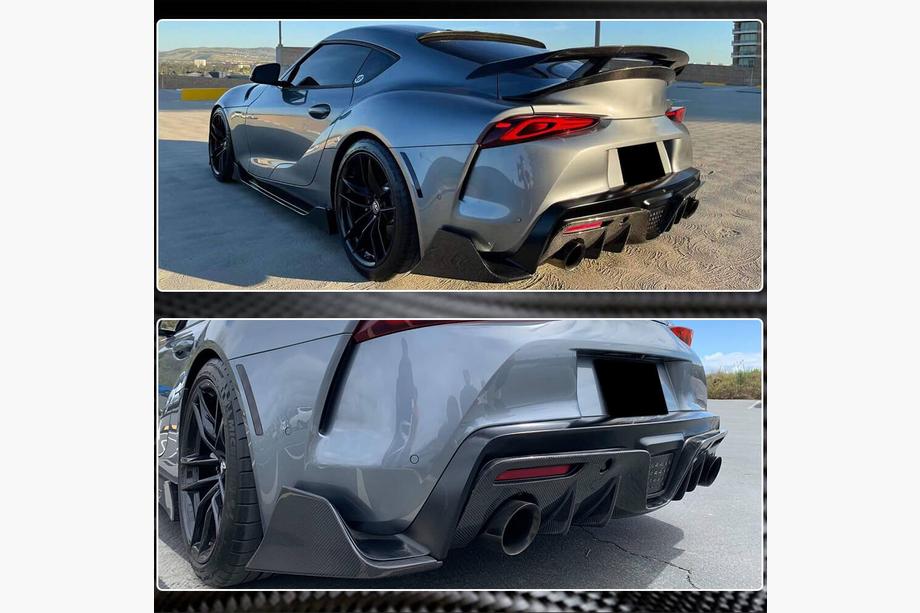 Toyota Supra 2019- гг. Диффузор заднего бампера V1 (Карбон) Фото 4