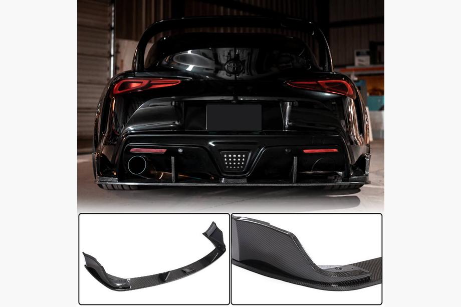 Toyota Supra 2019- гг. Диффузор заднего бампера V2 (Карбон) Фото 1
