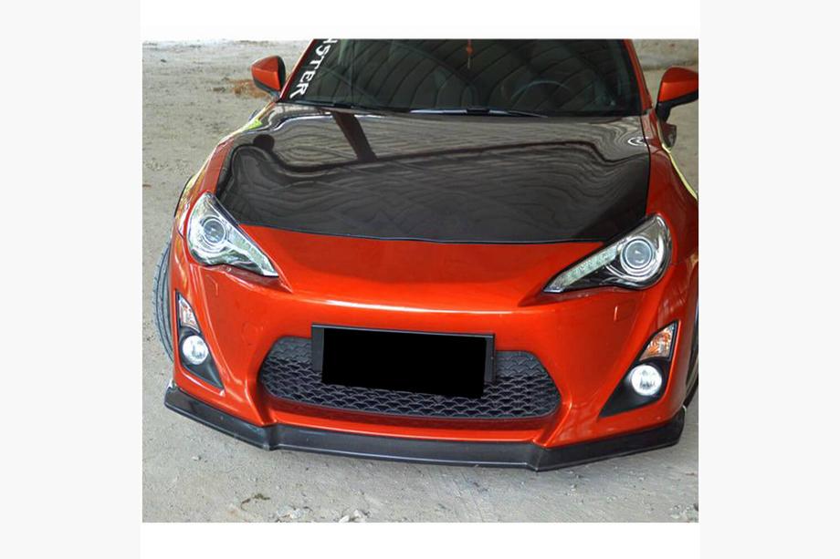 Toyota GT86 2011- гг. Накладка на передний бампер Lip V1 (Карбон) Фото 2