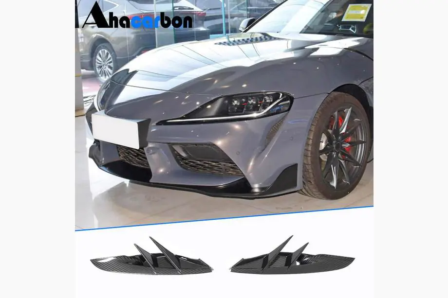 Toyota Supra 2019- гг. Передняя губа бампера (Карбон) Фото 1