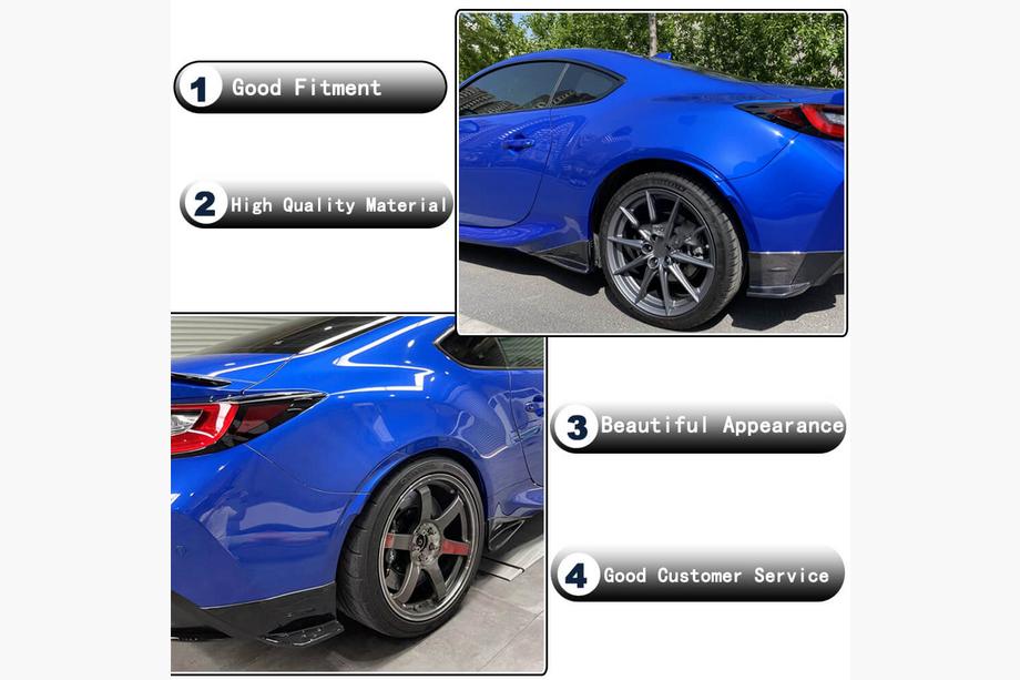 Subaru BRZ 2021- гг. Накладки на Задний Бампер V2 (Карбон) Фото 3
