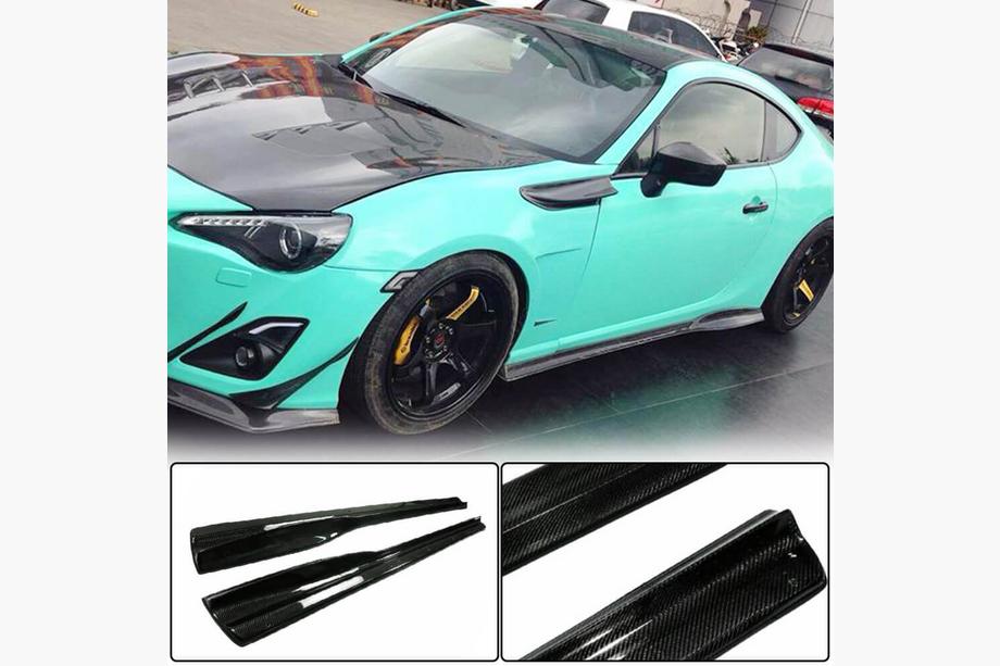 Subaru BRZ 2012-2021 гг. Боковые Пороги V1 (Карбон) Фото 1