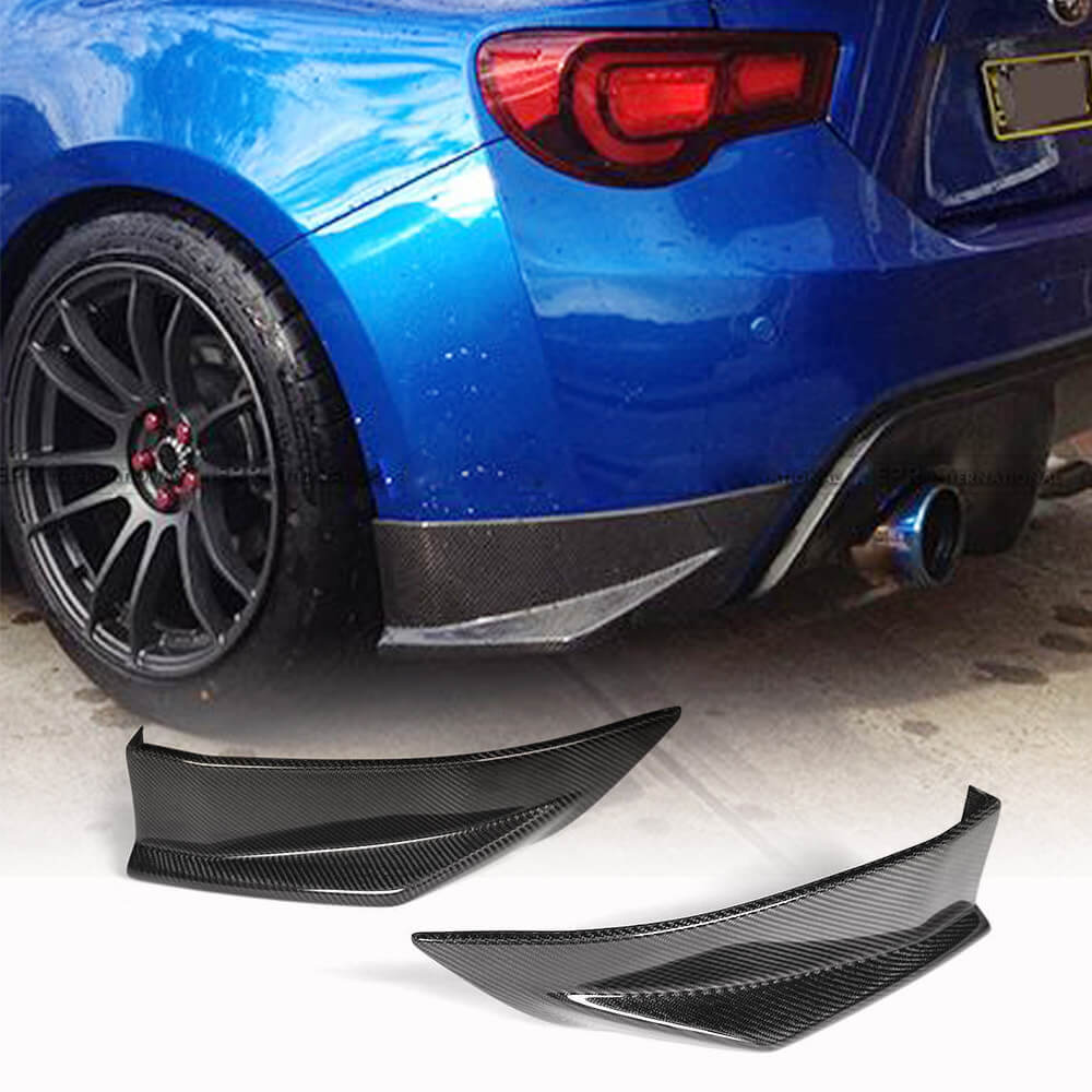 Накладки на задній бампер V2 (Карбон) для Subaru BRZ 2012-2021 рр
