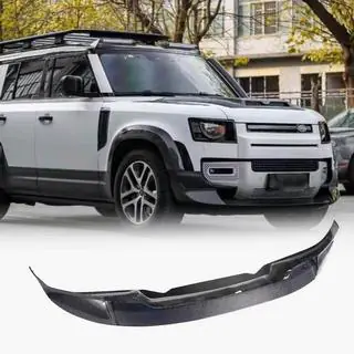Передний Бампер Лип Спойлер (Карбон) Land Rover Defender 2019- гг. фото 1