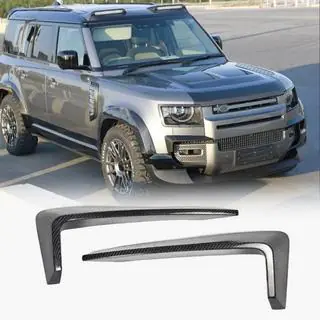 Передняя губа бампера (Карбон) Land Rover Defender 2019- гг. фото 1