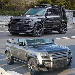Передняя губа бампера (Карбон) Land Rover Defender 2019- гг. фото 2