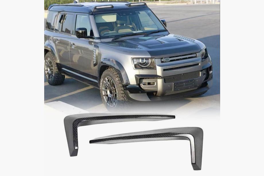 Land Rover Defender 2019- гг. Передняя губа бампера (Карбон) Фото 1