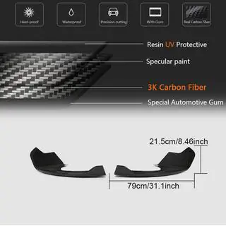 Флапсы на передний бампер (Карбон) фото 4