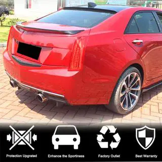 Накладка на задний бампер Карбон Cadillac ATS 2012-2019 гг. фото 2