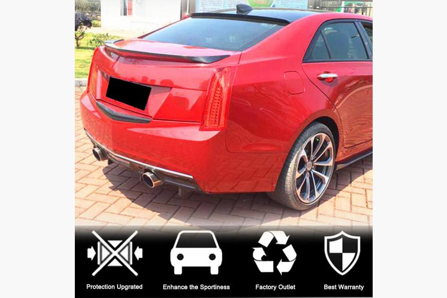 Cadillac ATS 2012-2019 гг. Накладка на задний бампер Карбон Фото 2