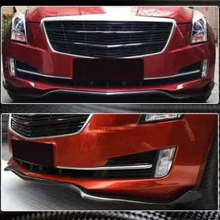 Накладка на Передний Бампер Lip (для Base, Карбон) Cadillac ATS 2012-2019 гг. фото 3