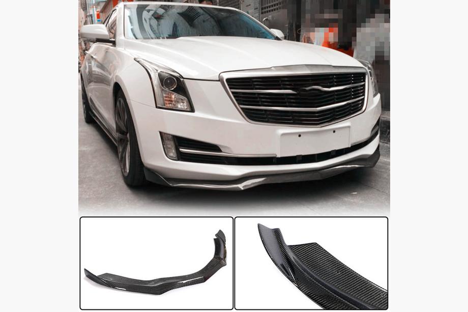 Cadillac ATS 2012-2019 гг. Накладка на Передний Бампер Lip (для Base, Карбон) Image