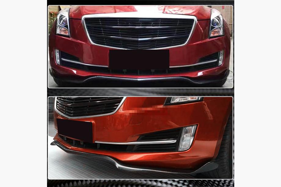 Cadillac ATS 2012-2019 гг. Накладка на Передний Бампер Lip (для Base, Карбон) Фото 3