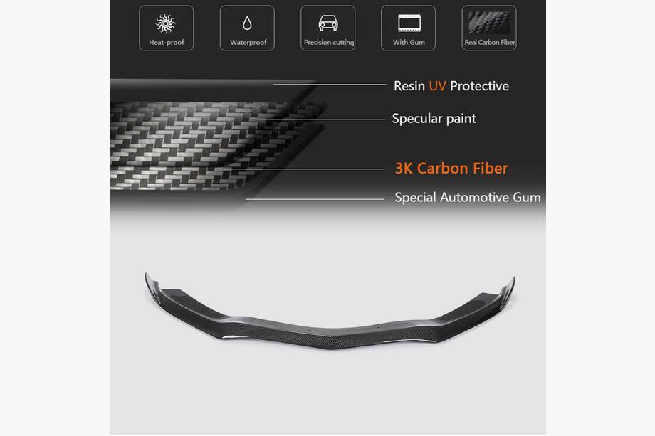 Cadillac ATS 2012-2019 гг. Накладка на Передний Бампер Lip (для Base, Карбон) Фото 5