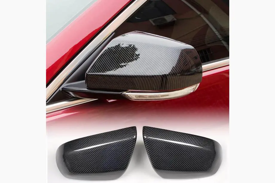 Cadillac ATS 2012-2019 гг. Накладки на Зеркала (Карбон) Image