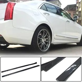 Боковые пороги (Карбон) Cadillac ATS 2012-2019 гг. фото 1