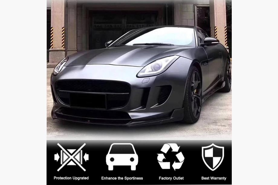 Jaguar F-Type 2013-2024 гг. Накладка на передний бампер Lip (2013-2016, Карбон) Фото 2
