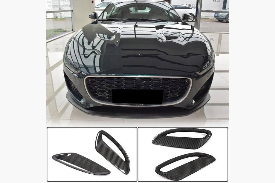 Jaguar F-Type 2013-2024 гг. Накладки на капот (2021+, Карбон) Image
