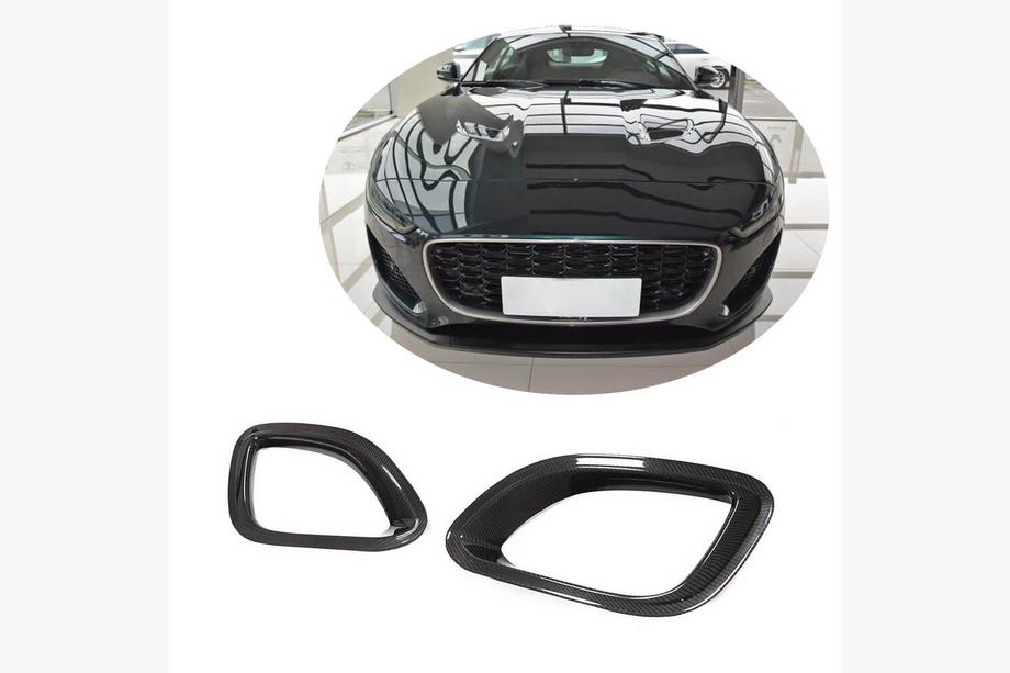 Jaguar F-Type Накладки на передний бампер (для Base 2021+, Карбон) Image