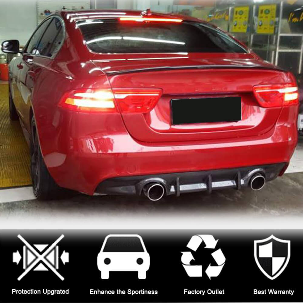 Дифузор заднього бампера V2 (2015-2019, Карбон) для Jaguar XE 2016- рр - фото 3