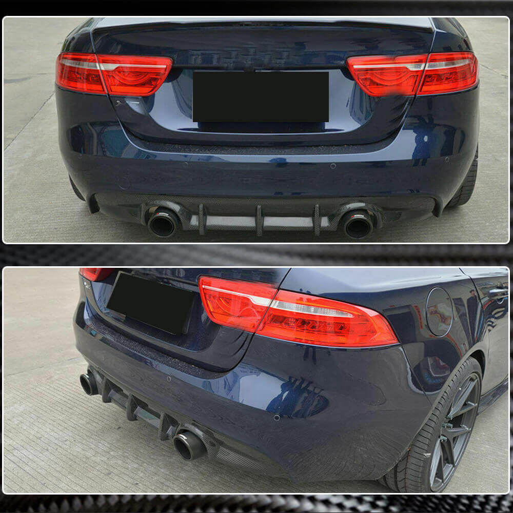 Дифузор заднього бампера V2 (2015-2019, Карбон) для Jaguar XE 2016- рр - фото 5