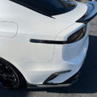 Kia Stinger 2017-2023 гг. Накладка на Задний Бампер (2017-2020, Карбон) фото 4
