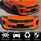 Kia Stinger 2017-2023 гг. Передний Бампер Лип Спойлер (Карбон) фото 2