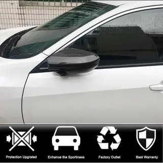 Накладки на Зеркала V1 (Карбон) Honda Civic Sedan X 2016-2021 гг. фото 2