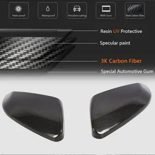 Накладки на Зеркала V1 (Карбон) Honda Civic Sedan X 2016-2021 гг. фото 4