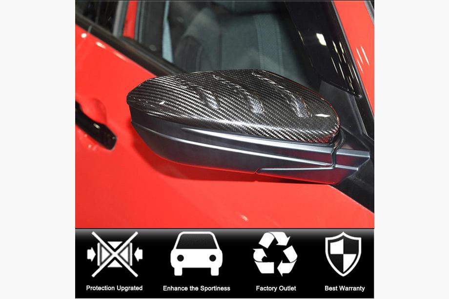 Honda Civic Sedan X 2016-2021 гг. Накладки на Зеркала V2 (Карбон) Фото 2