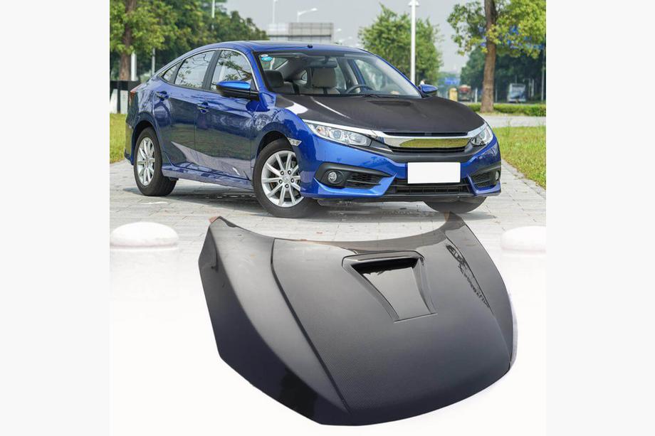 Honda Civic Sedan X 2016-2021 гг. Капот (Карбон) Image