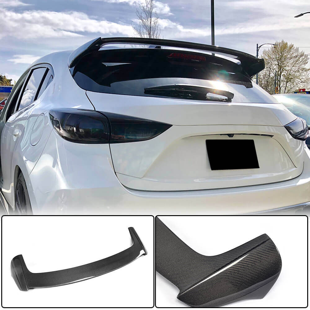 Спойлер V1 (HB, Карбон) для Mazda 3 2013-2019 рр
