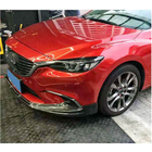 Передняя губа на бампер V1 (2017-2019, Карбон) фото 3