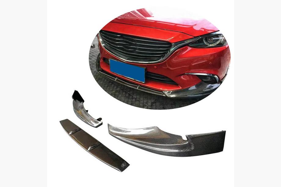 Передняя губа на бампер V1 (2017-2019, Карбон) Image