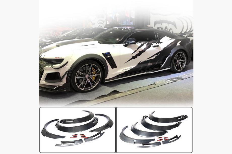 Chevrolet Camaro 2015- гг. Накладки на арки (2016-2019, Карбон) Фото 1