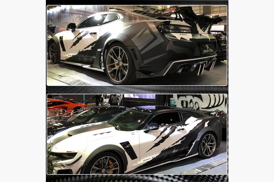 Chevrolet Camaro 2015- гг. Накладки на арки (2016-2019, Карбон) Фото 2