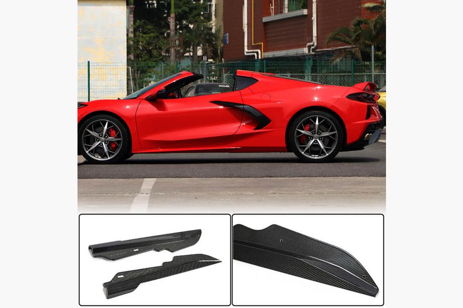 Chevrolet Corvette C8 2019- гг. Боковые пороги (Карбон) Image