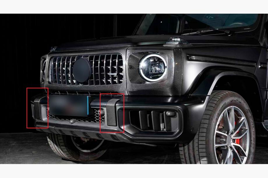 Комплект накладок на передний и задний бампер (для G63 AMG, карбон) Image Комплект накладок на передний и задний бампер (для G63 AMG, карбон) Image