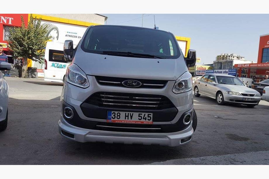 Ford Custom 2013-2022 гг. Накладка на передний бампер (2013-2017, грунтованная под покраску) Image