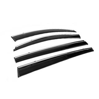 Ветровики с хромированным молдингом Niken Luxury (4 шт) фото 3