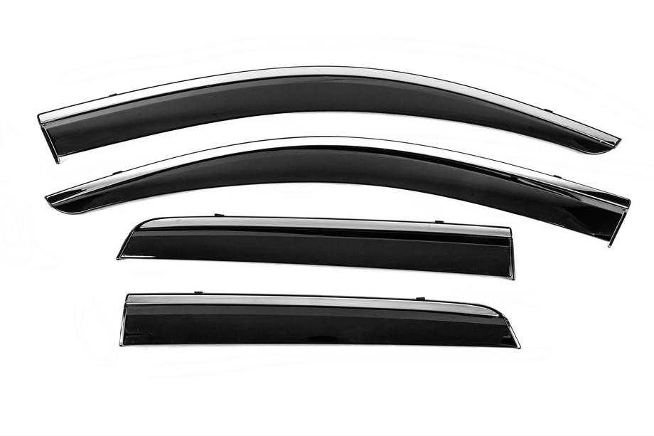 Ветровики с хромированным молдингом Niken Luxury (4 шт) Image Ветровики с хромированным молдингом Niken Luxury (4 шт) Image