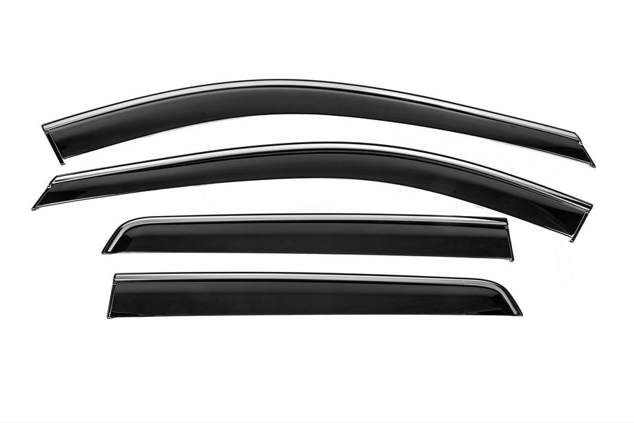 Ветровики с хромированным молдингом Niken Luxury (4 шт) Image